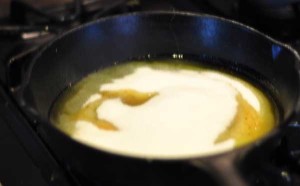 butter and sugar caramelize apples
